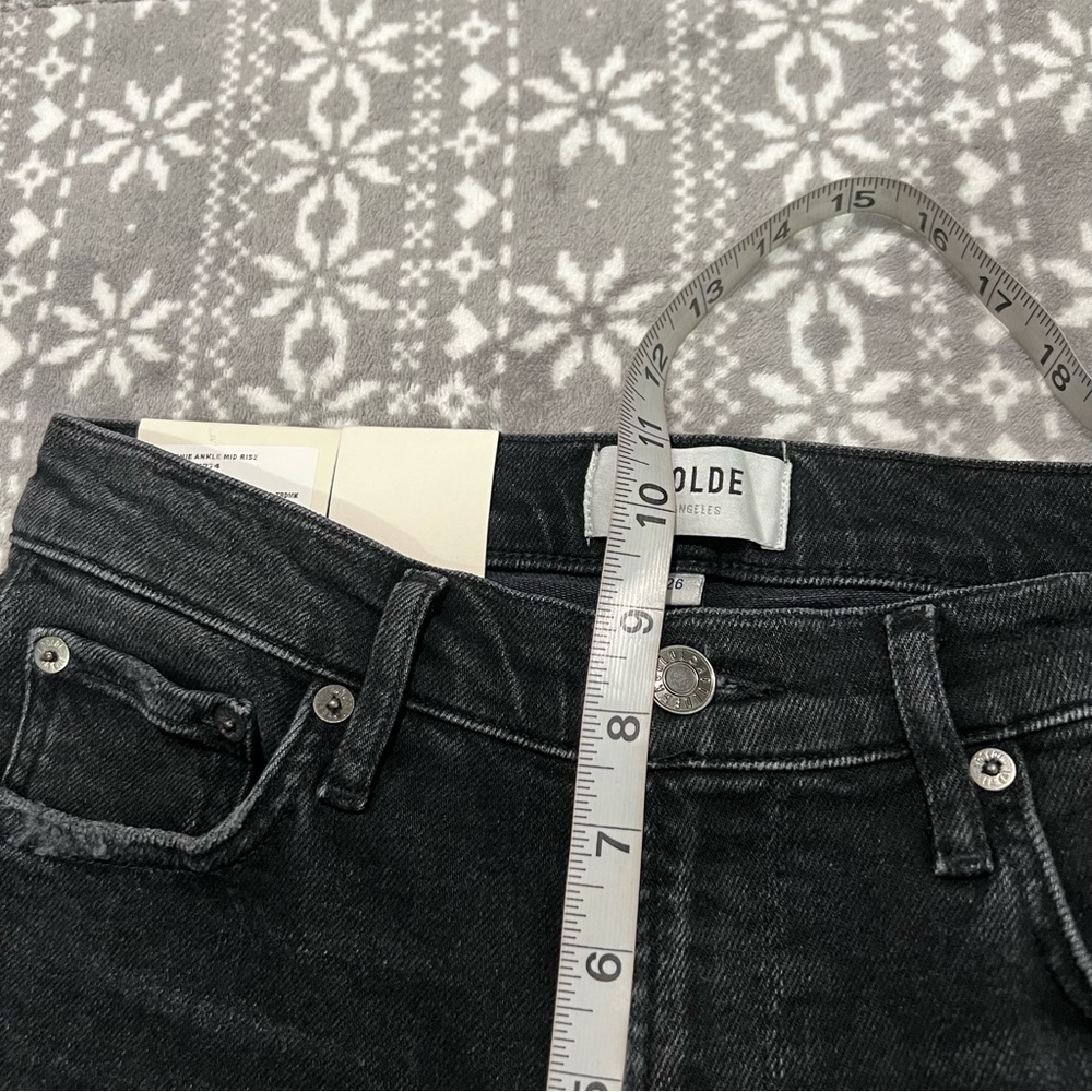 NWT AGOLDE Sophie Mid Rise Distressed Ankle Skinny Jeans Trademark 26‎ - Picture 9 of 12